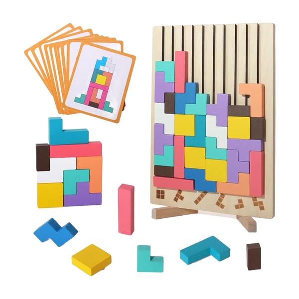 Holz-Stapel-Puzzle-Set