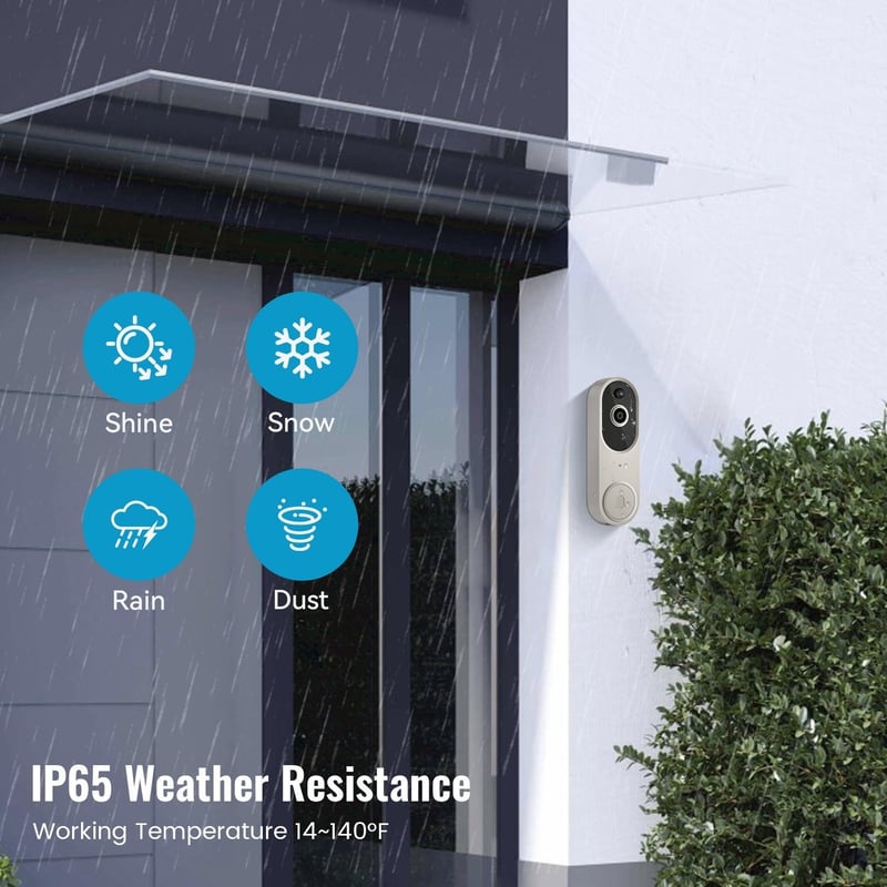 Wireless Smart Doorbell Camera – Outdoor Surveillance with HD Night Vision