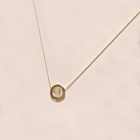 925 Sterling Silver Sliding 14K Gold Opal Simple Necklace