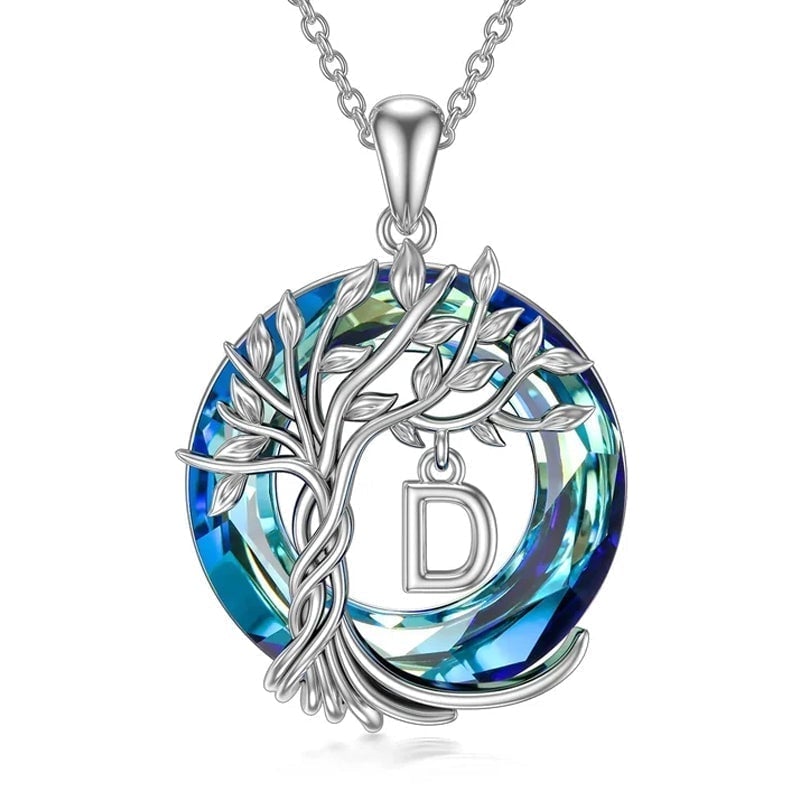 Levensboom kristallen hanger ketting