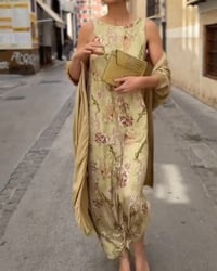 Sleeveless Maxi Dress + Matching Cardigan Set