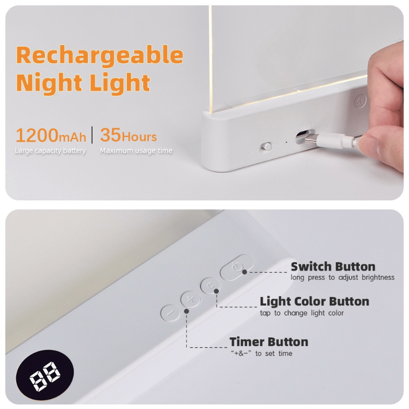 LED Panel Reading Light with Timer
