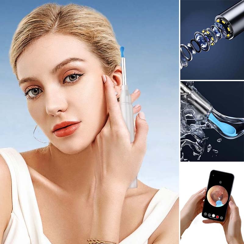 Kit d'épilation des oreilles avec caméra HD, Endoscope auriculaire avec lumières LED
