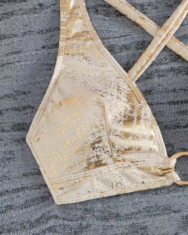 Metal Buckle Design Bikini