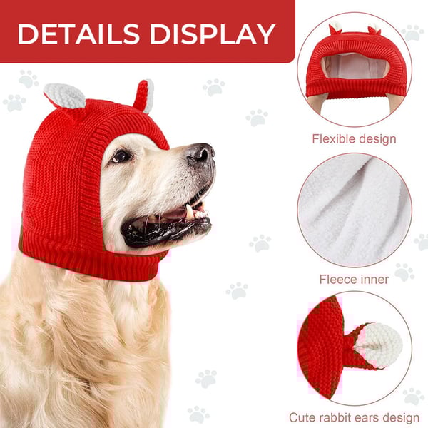 Dog Ear Muffs Noise-Protection Knitted Hat