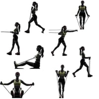 Weerstandsbuis met dubbele toon Zware kwaliteit oefenband voor stretching