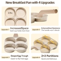 Thickened Deepened Four-hole Egg Frying Pan