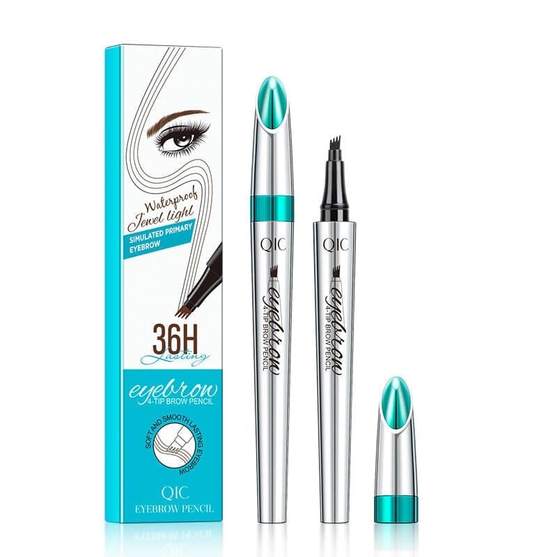 Sale - 3D Waterproof Microblading Eyebrow Pen 4 Fork Tip Tattoo Pencil