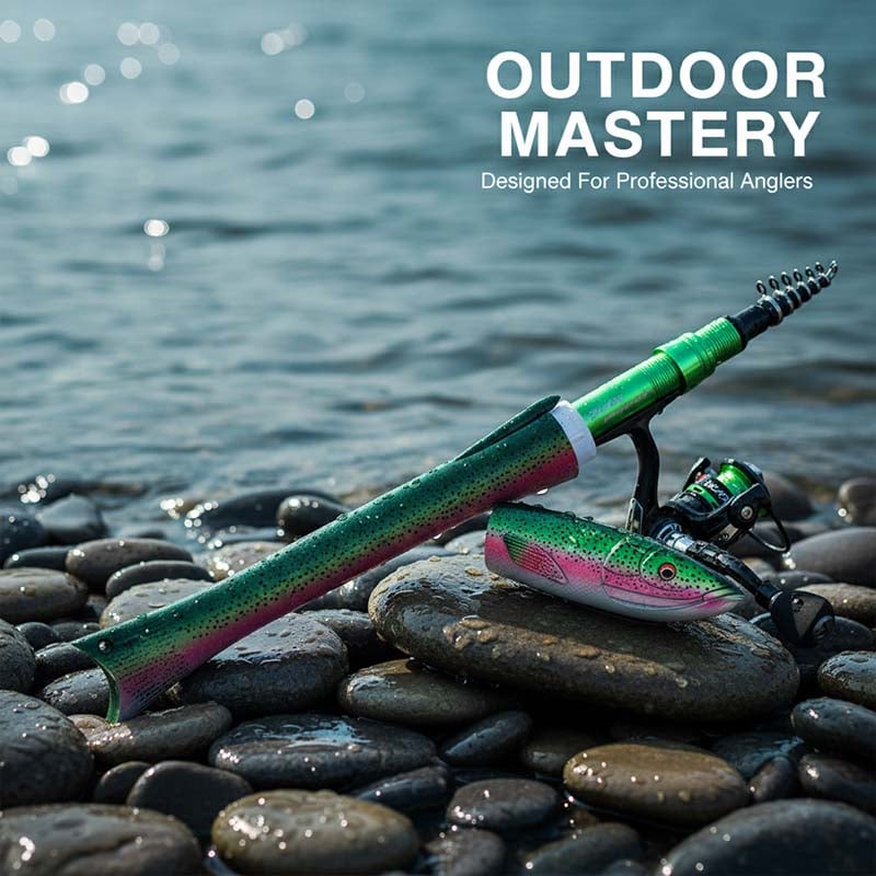 Fish-shaped telescopic rod