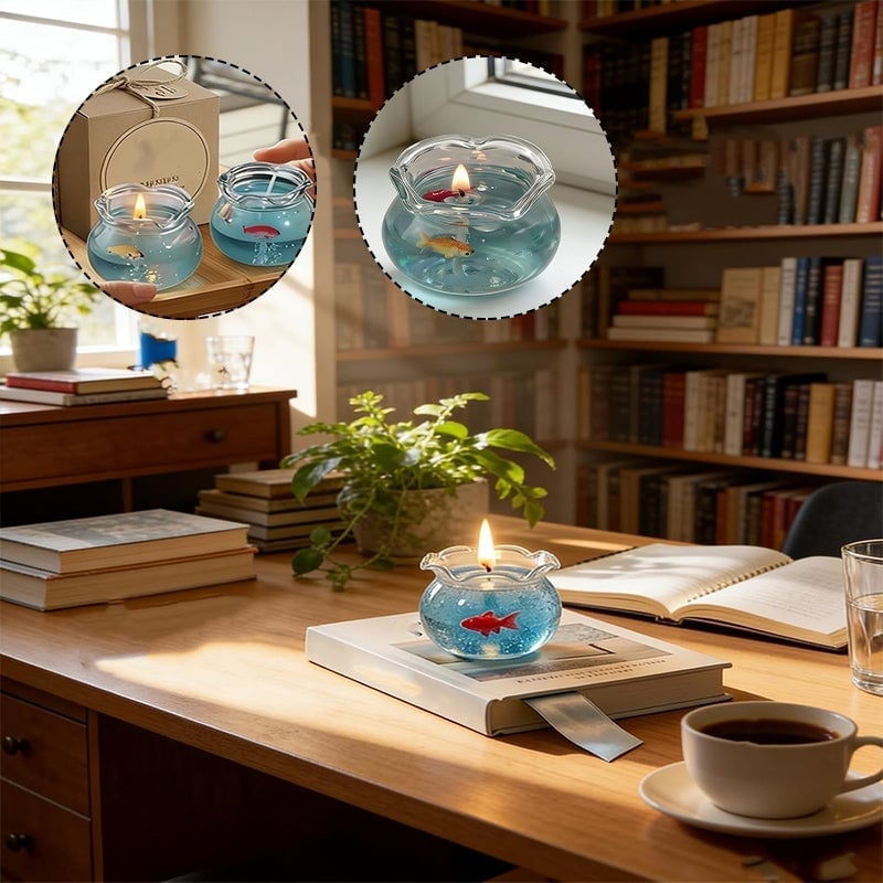 Mini Bubble Fish Tank Scented Candle