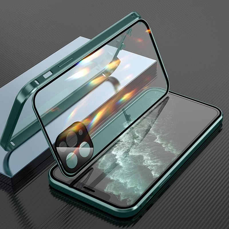 Custodia magnetica per iPhone Vetro temperato a doppio lato