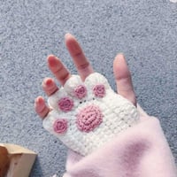 Half Finger Cat Paw Gloves
