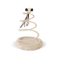Simulation Mouse Plush Spiral Steel Wire Spring Disc Toy