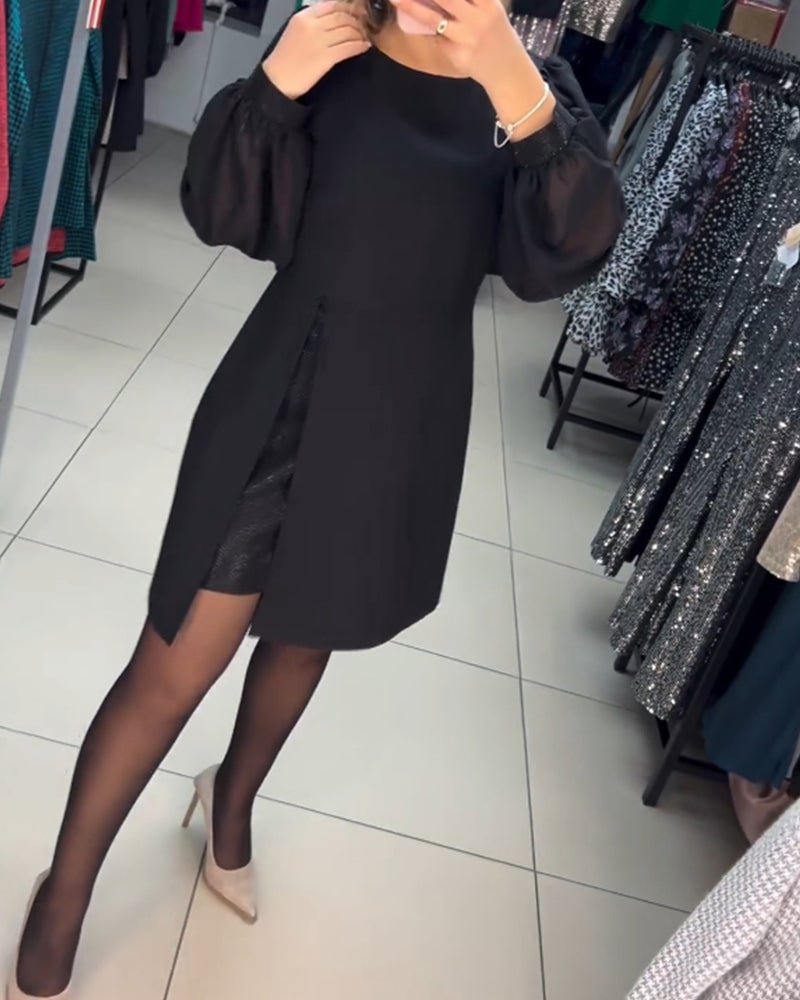 Elegant solid color dress