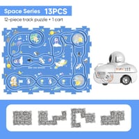 Children's Educational Puzzle Railway Car Playset