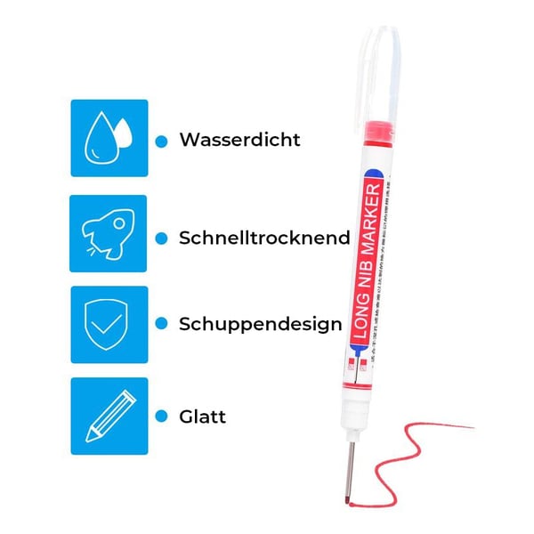 Lange Nasenmarkierungen
