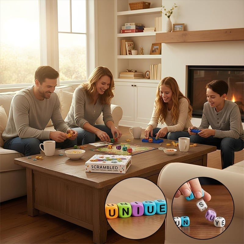 Scrambled Dice Word Game Set