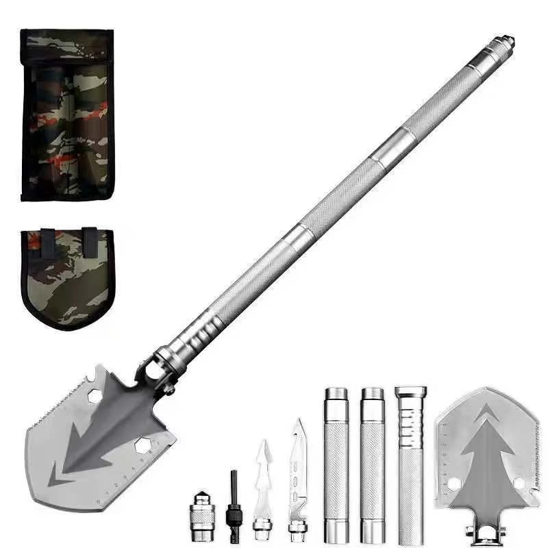 Multifunctional portable outdoor camping engineer shovel