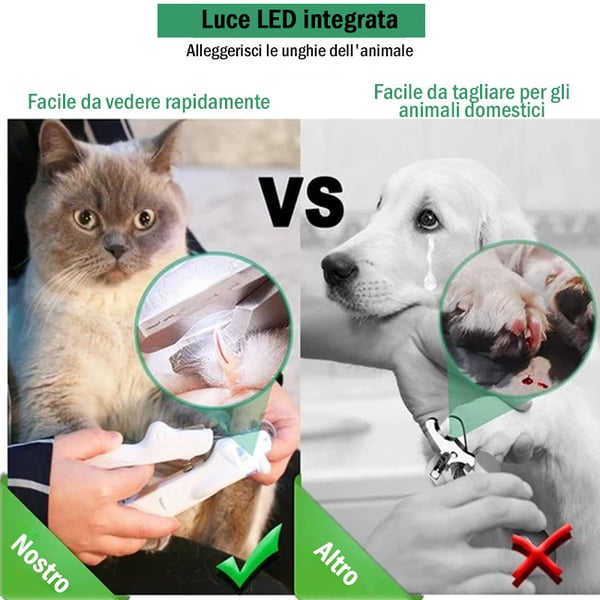 Tagliaunghie professionale per animali domestici