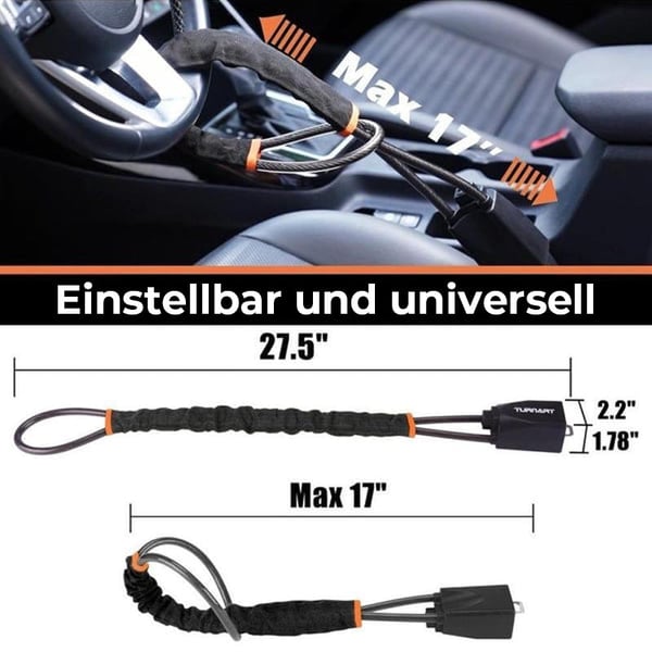 Universelles Lenkradschloss mit 2 Schlüsseln