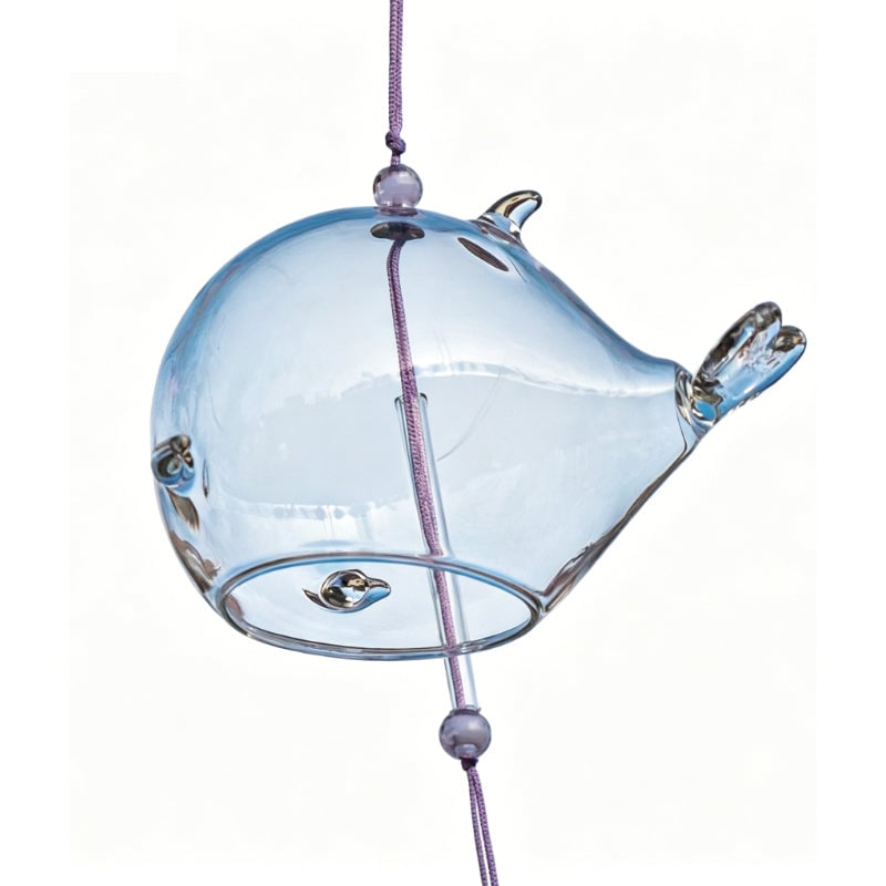 Whimsical Glass Doodle Wind Chimes Outdoor Decor