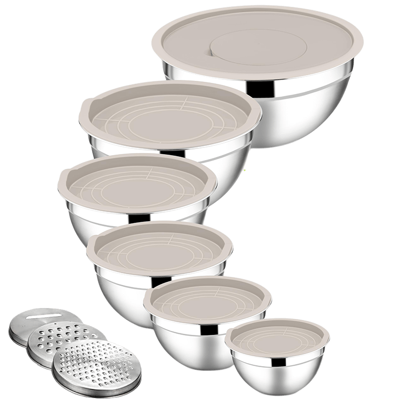 Sakerplus Stainless Steel Mixing Bowls Set
