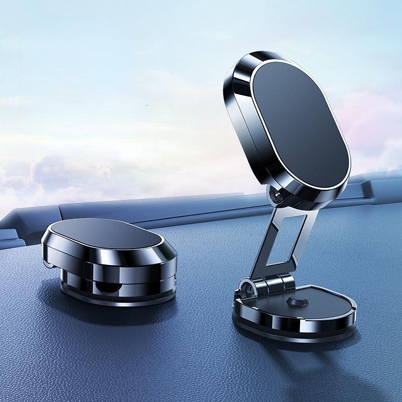 Support de téléphone magnétique pliable en alliage pour voiture