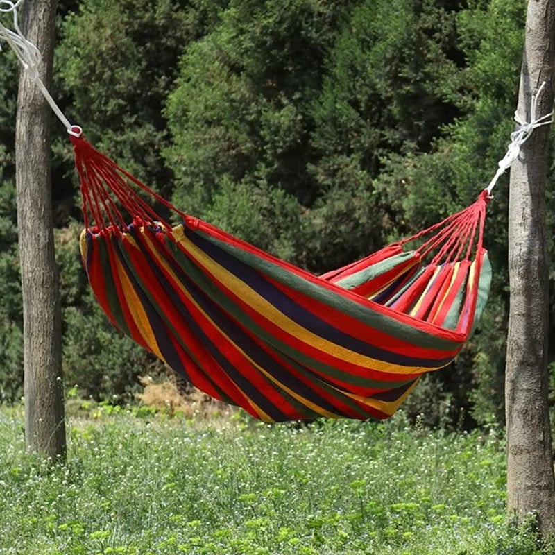 Outdoor Thick Canvas Hammock with Ropes