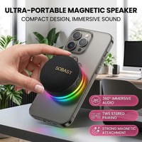 Magnetic RGB Portable Bluetooth Speaker