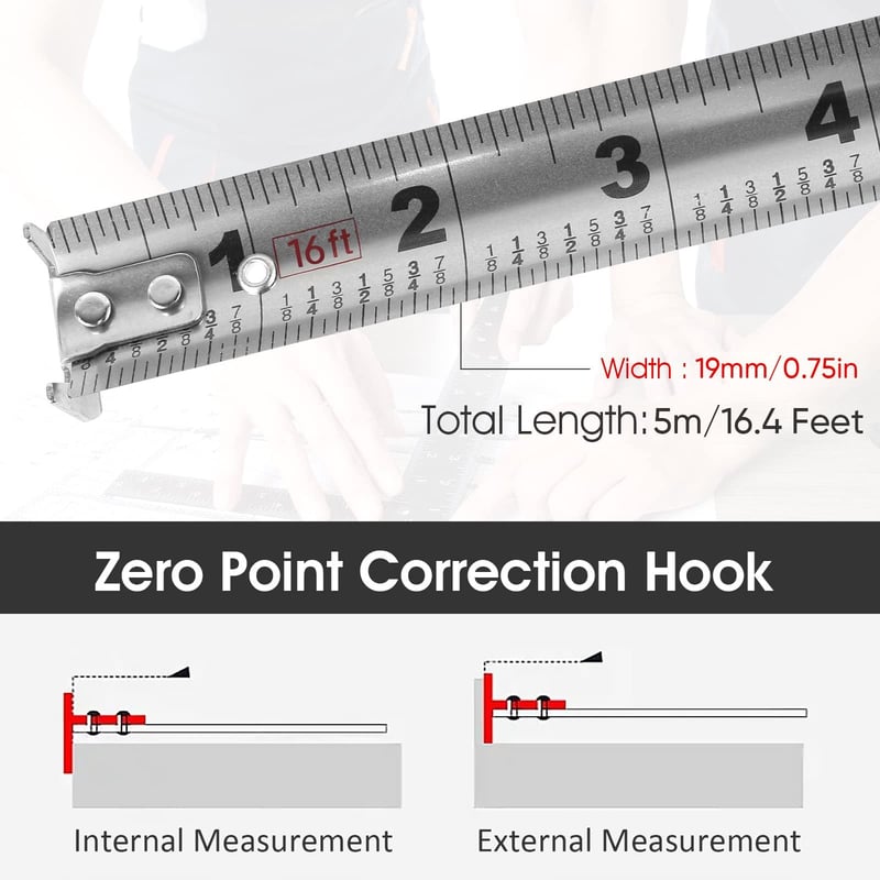 Sakerplus Stainless Steel Measuring Tape