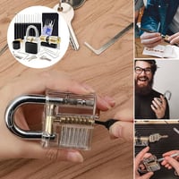 37-Piece Waterproof Lock Pick Set with Stainless Steel Keys