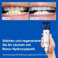 Zahnpasta mit Nano-Hydroxyapatit und Kokosnuss zur Zahnaufhellung