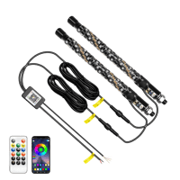 Sakerplus® Spiral RGB LED Whip Lights Set