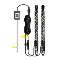 Sakerplus® Spiral RGB LED Whip Lights Set