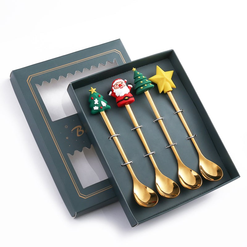 🎅Set de cuillères pour poupées de Noël🎄