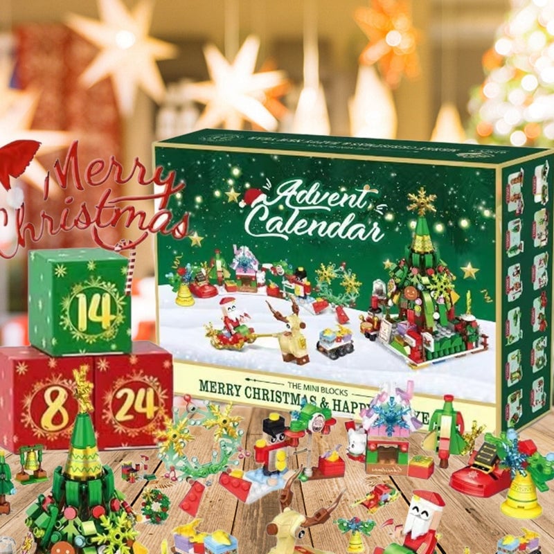 Adventskalender mit Weihnachts-Bausteinen