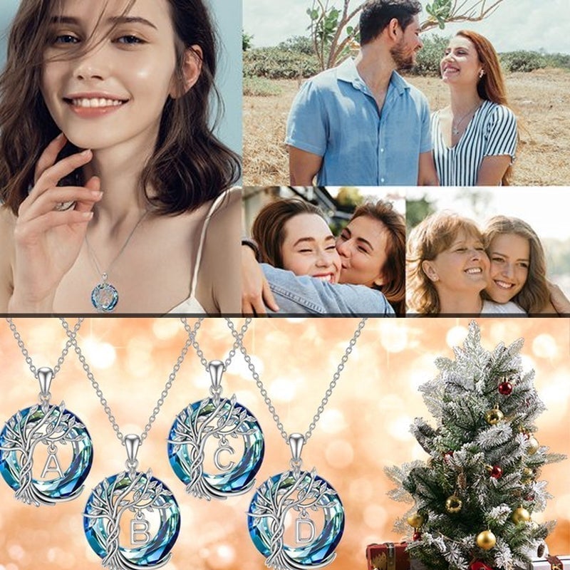 Levensboom kristallen hanger ketting