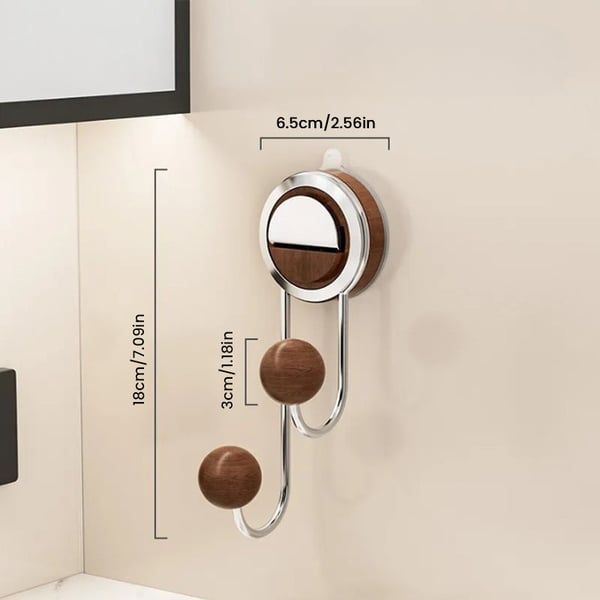 No-Drill Double Hook Suction Cup Hook