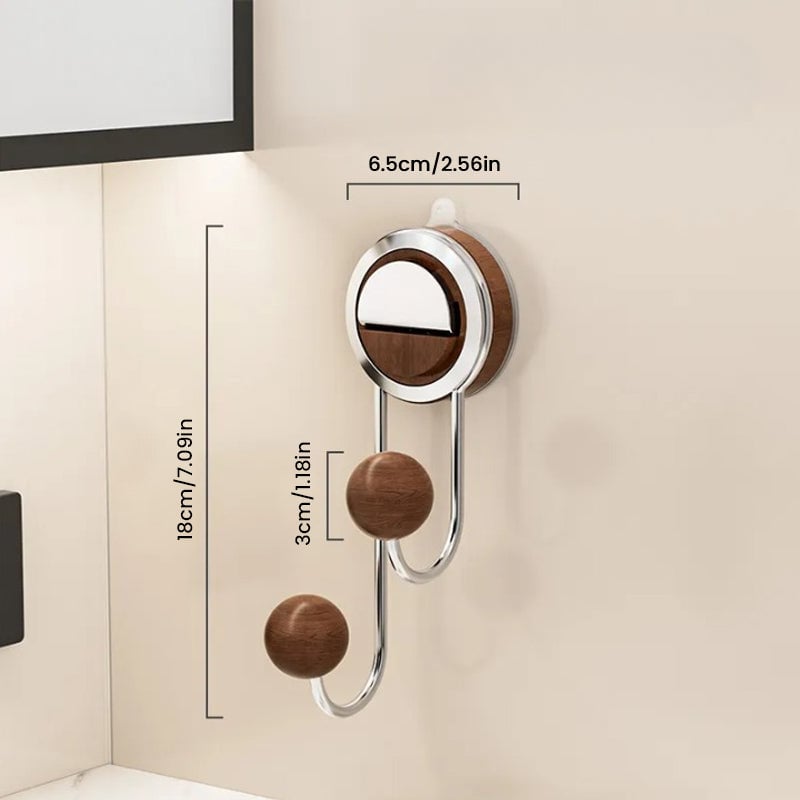 No-Drill Double Hook Suction Cup Hook