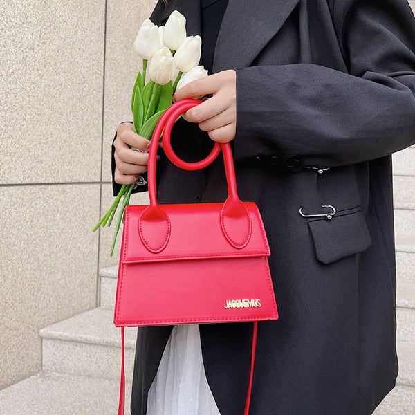 Solid Color Flap Square Bag