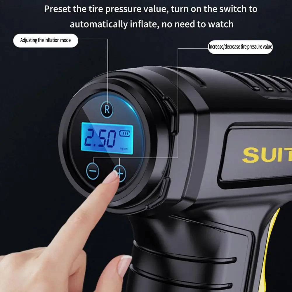 Portable Car Tire Inflator with Digital Display