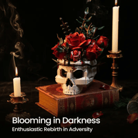 Skull and rose jigsaw puzzle