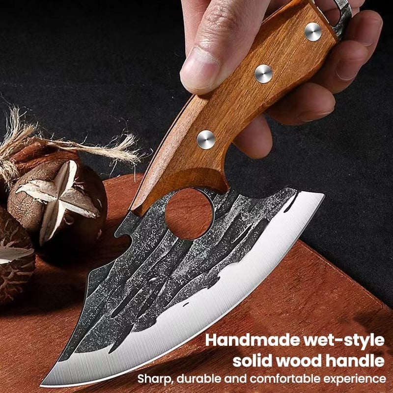 Premium Hand-Forged Chef's Knife & Cleaver Set