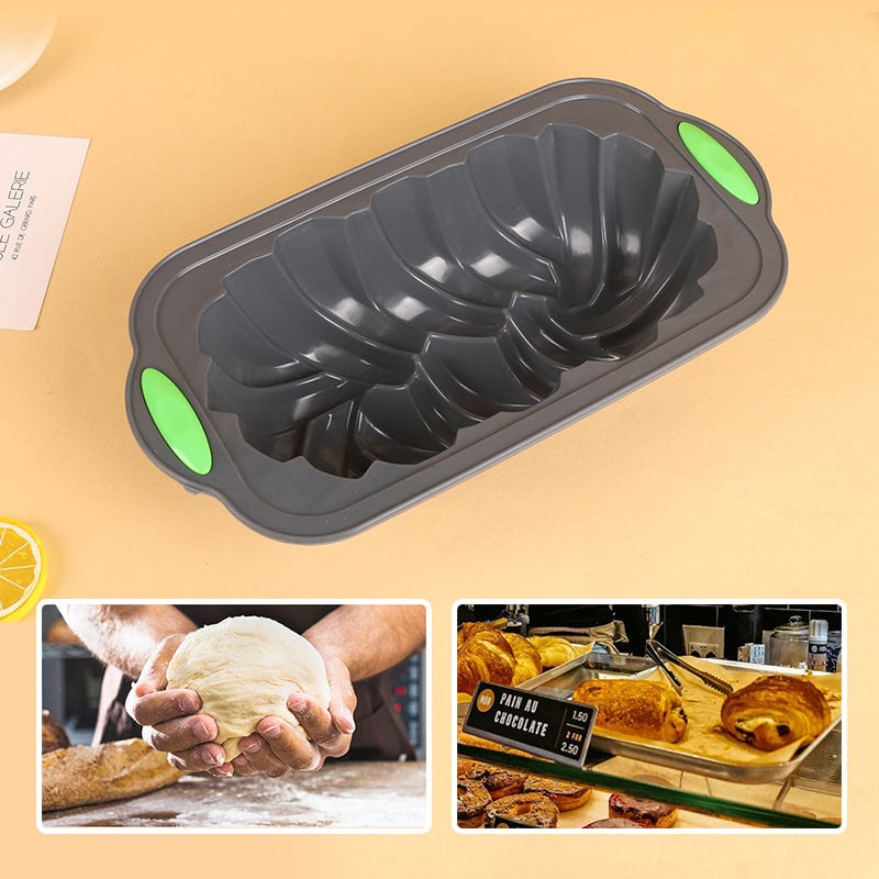 Two-color spiral toast bread silicone mold