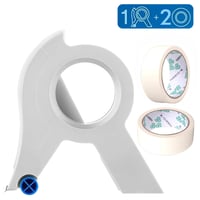 Schneidwerkzeug + 2 Rollen Aufkleber (weiß)