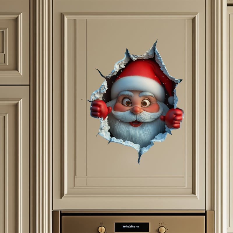 Creative Santa Claus Wall Sticker for Christmas Decorations