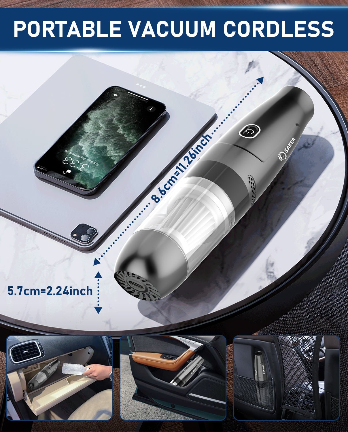 Car Vacuum Portable Cordless