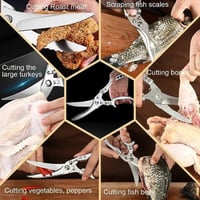 Stainless Steel Bone-Cut Kitchen Scissors
