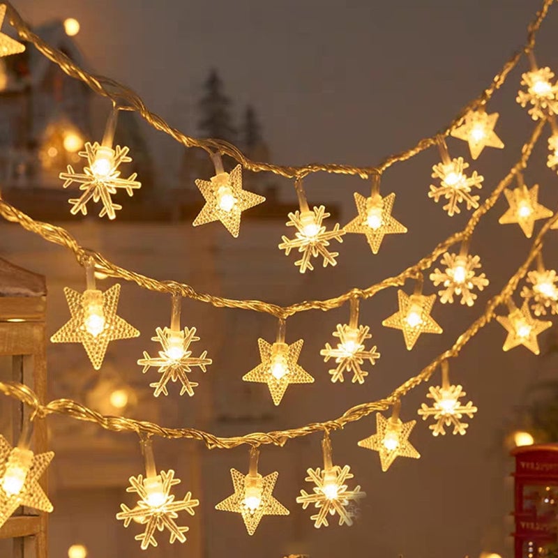 Kerstsneeuwvlok lichtslingers