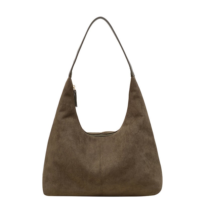 Pendlertasche aus Wildleder mit großem Fassungsvermögen